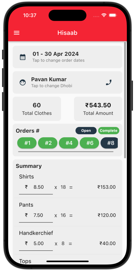 Dhobi ka hisaab chutkiyon mein